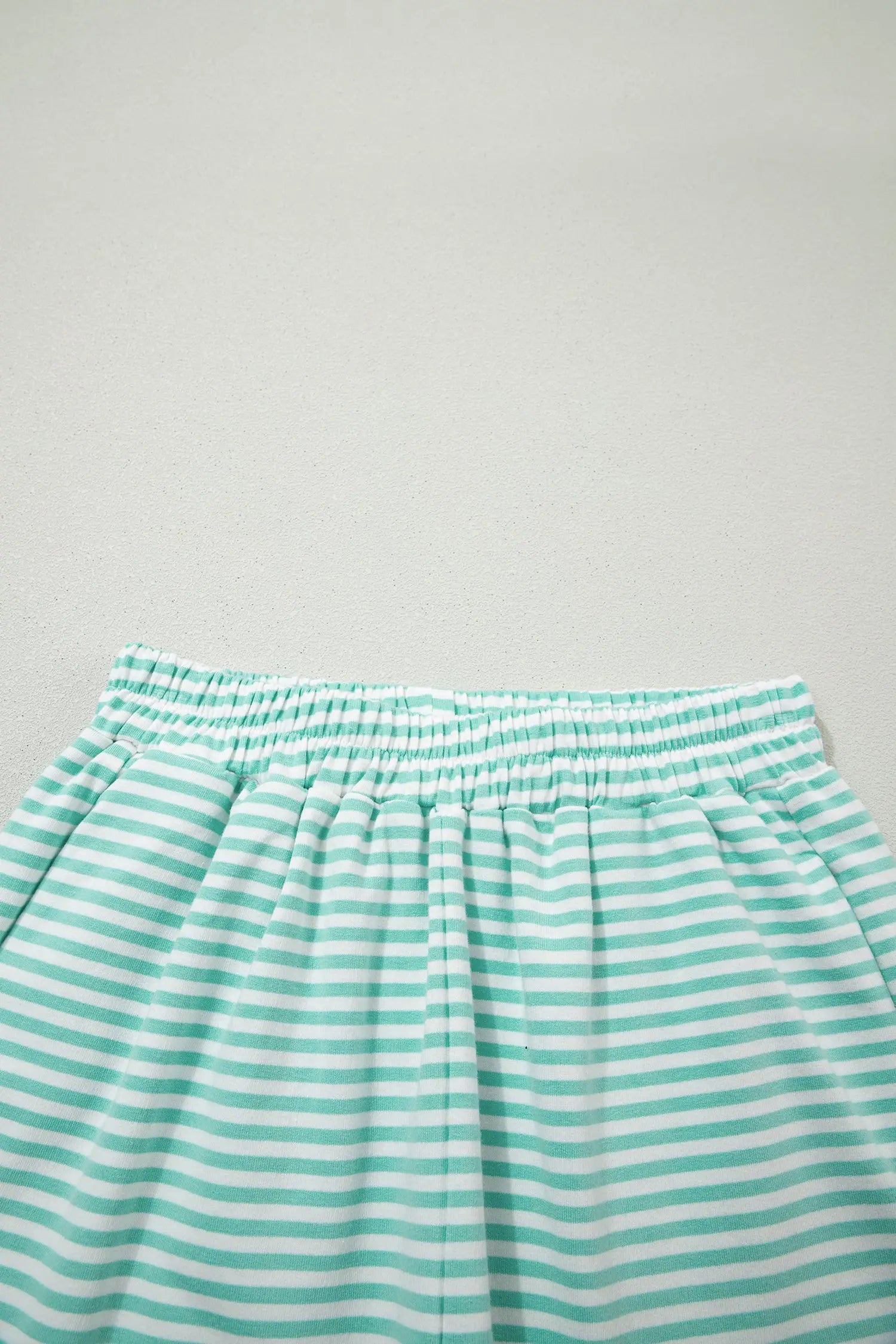 Stripe oversize mock neck sweatshirt & shorts co-ord set outfit sets