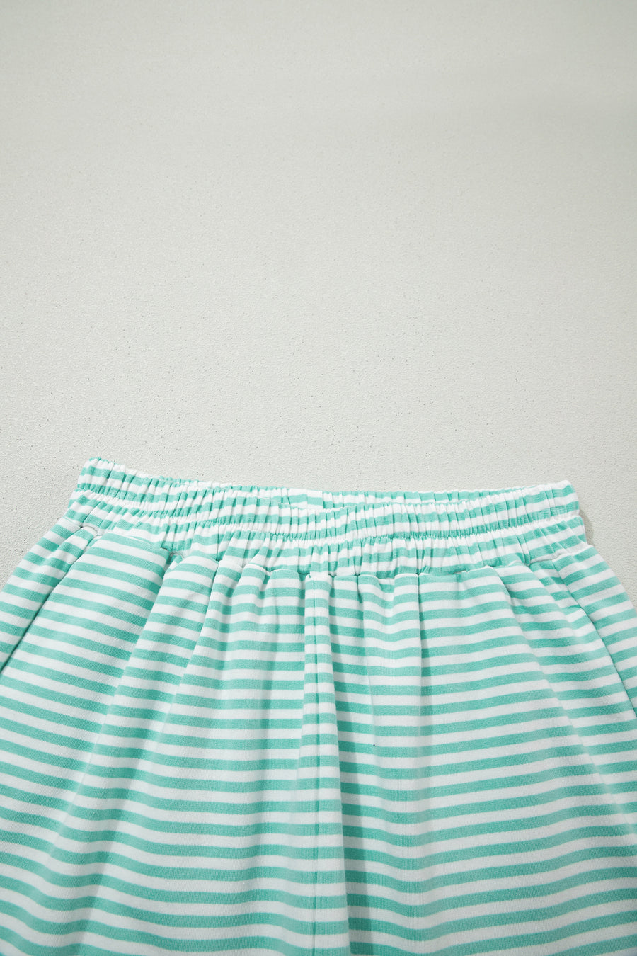 Stripe Oversize Mock Neck Sweatshirt & Shorts Co-Ord Set