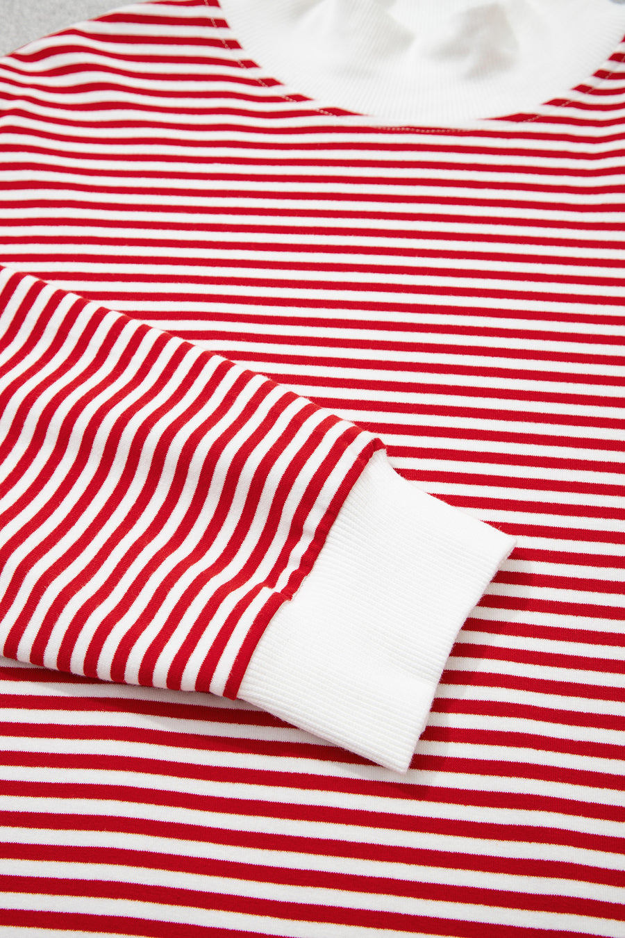 Striped Oversized Mock Neck Sweatshirt Shorts Set Women UK