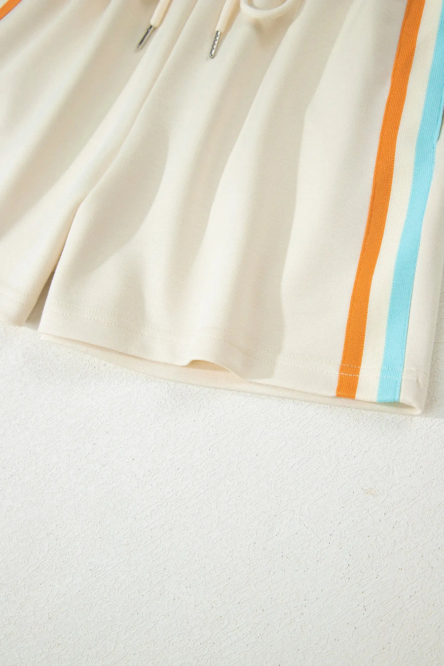 Striped half zip polo short set two piece women uk | fashionfitz