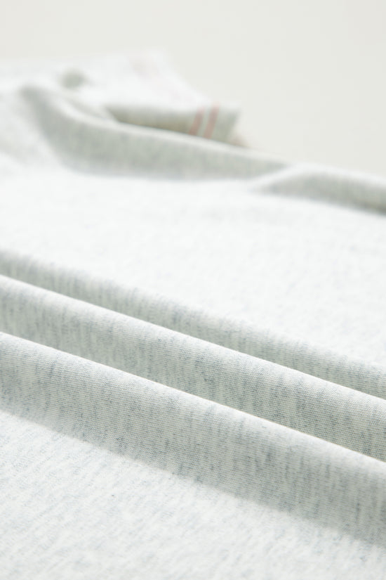 Reversible Contrast Stitch Drop Shoulder High Neck Short Sleeve Tee