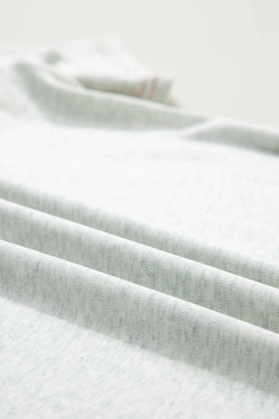 Reversible Contrast Stitch Drop Shoulder High Neck Short Sleeve Tee