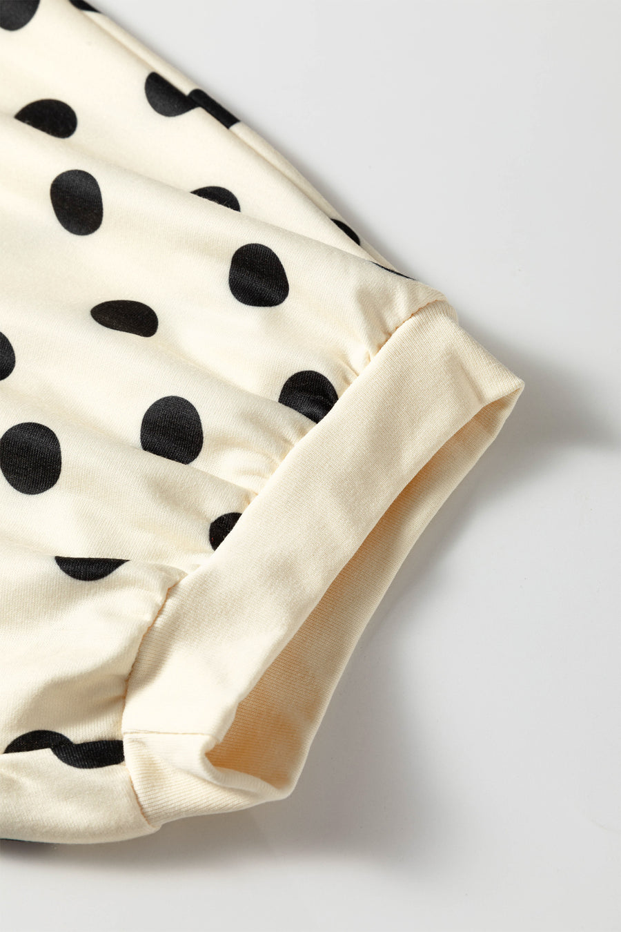 Polka Dot Oversized Top & Drawstring Shorts Set Women UK