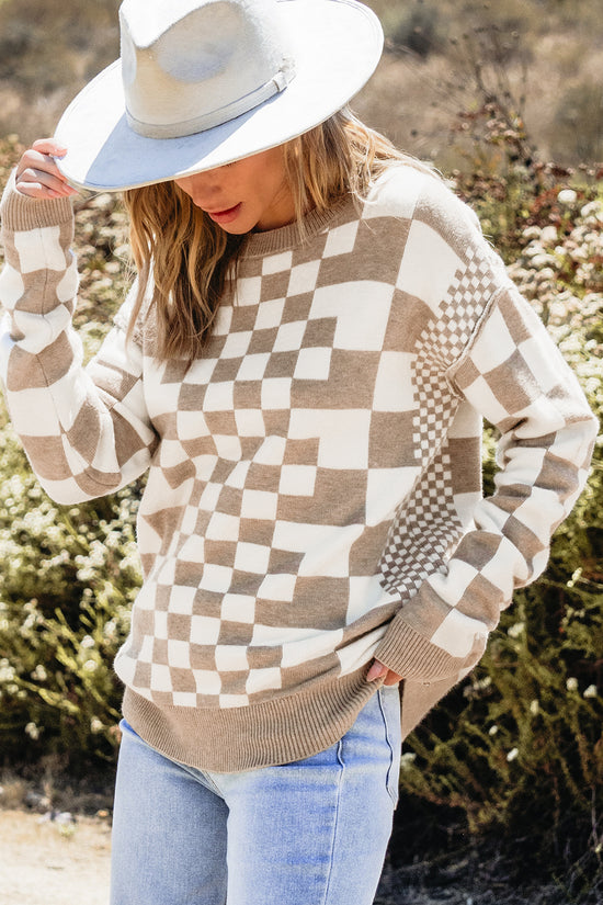 Smoky Plaid Soft Knit Jumper