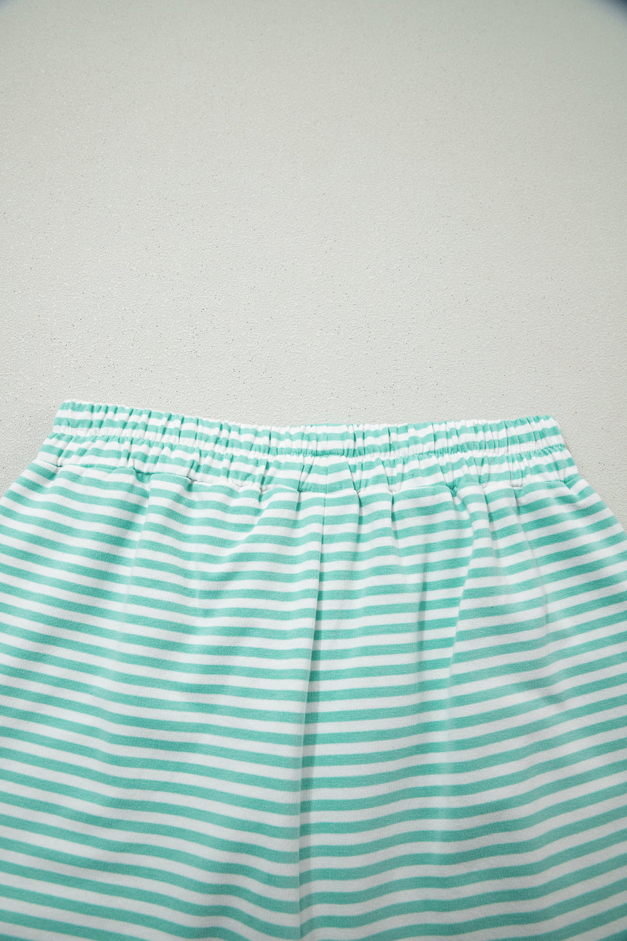Stripe Oversize Mock Neck Sweatshirt & Shorts Co-Ord Set