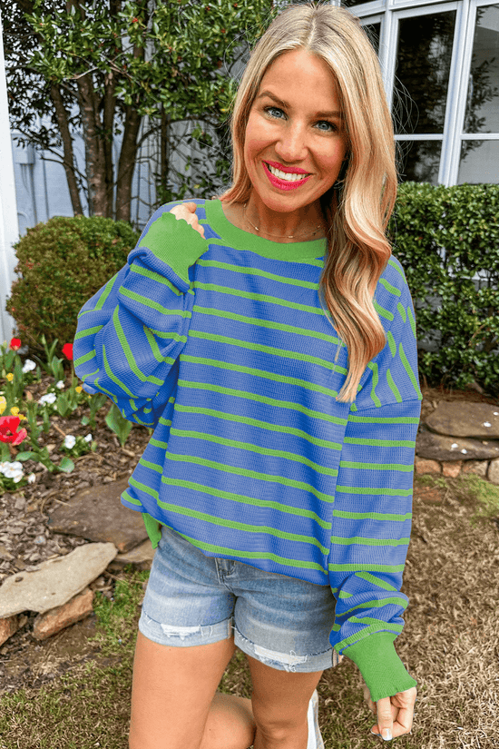 Stripe Hug Loose Fit Sweater