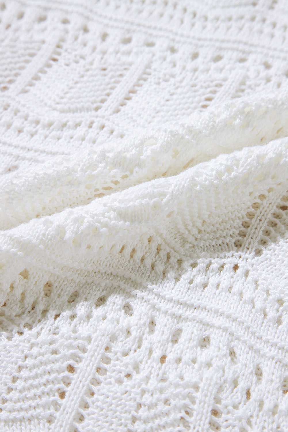 White Crochet Tank Top