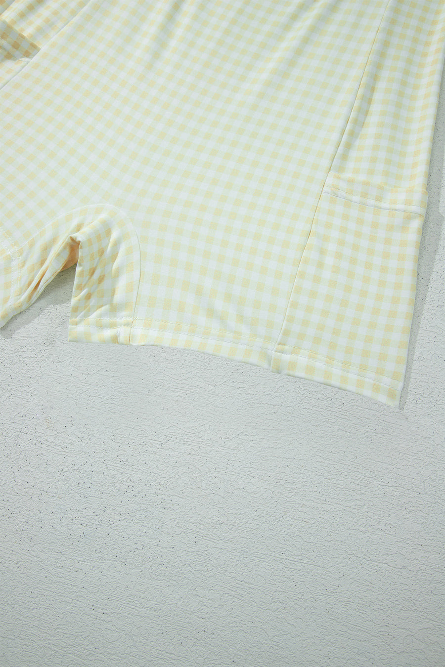 Gingham Patchwork Faux Two Piece Loose Mini Dress Women UK