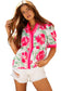 Fashionfitz Rosy Bloom Frill Blouse for Trendy Looks