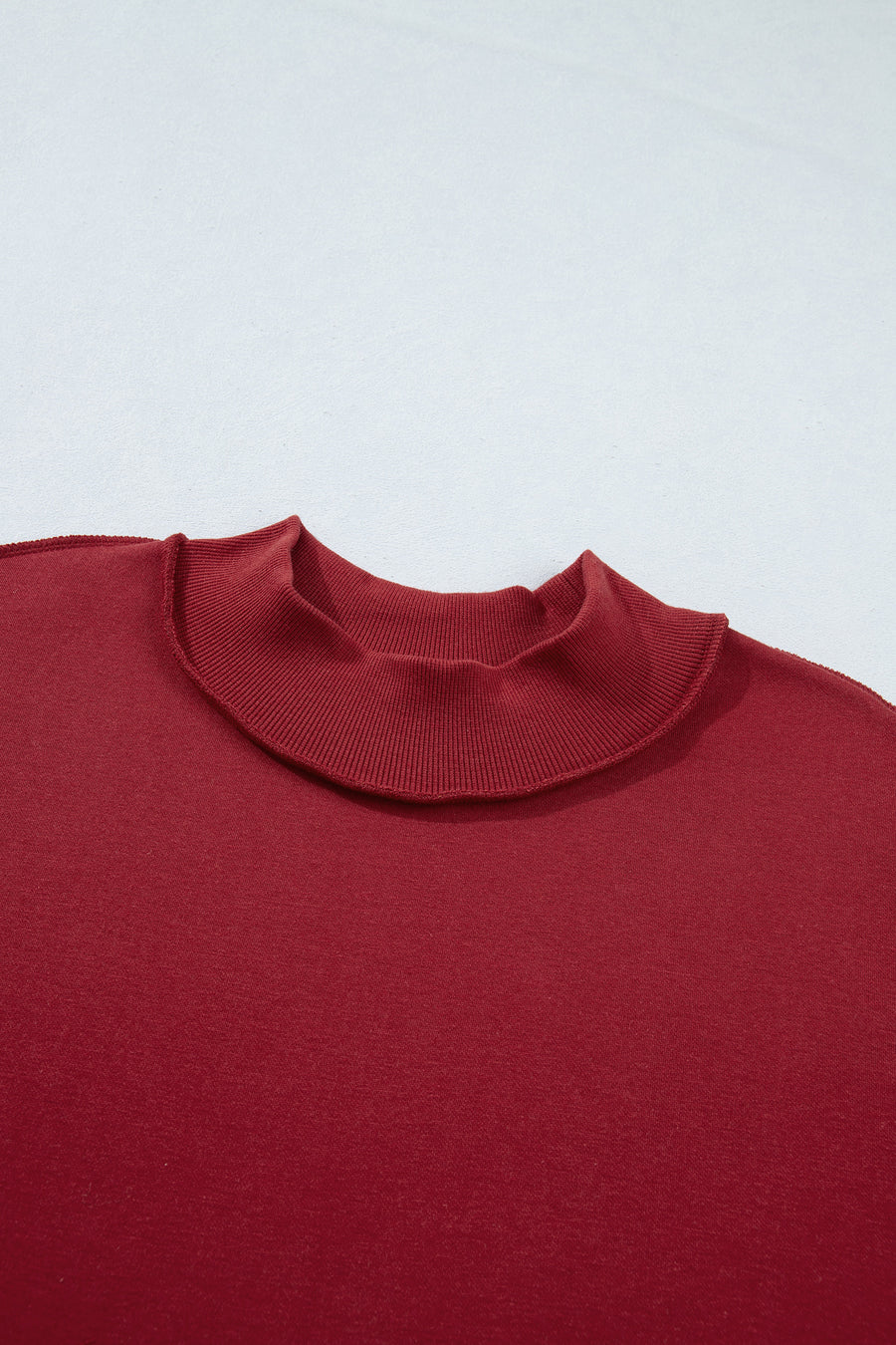 Drop Shoulder Reversible Mock Neck Sweatshirt Women UK
