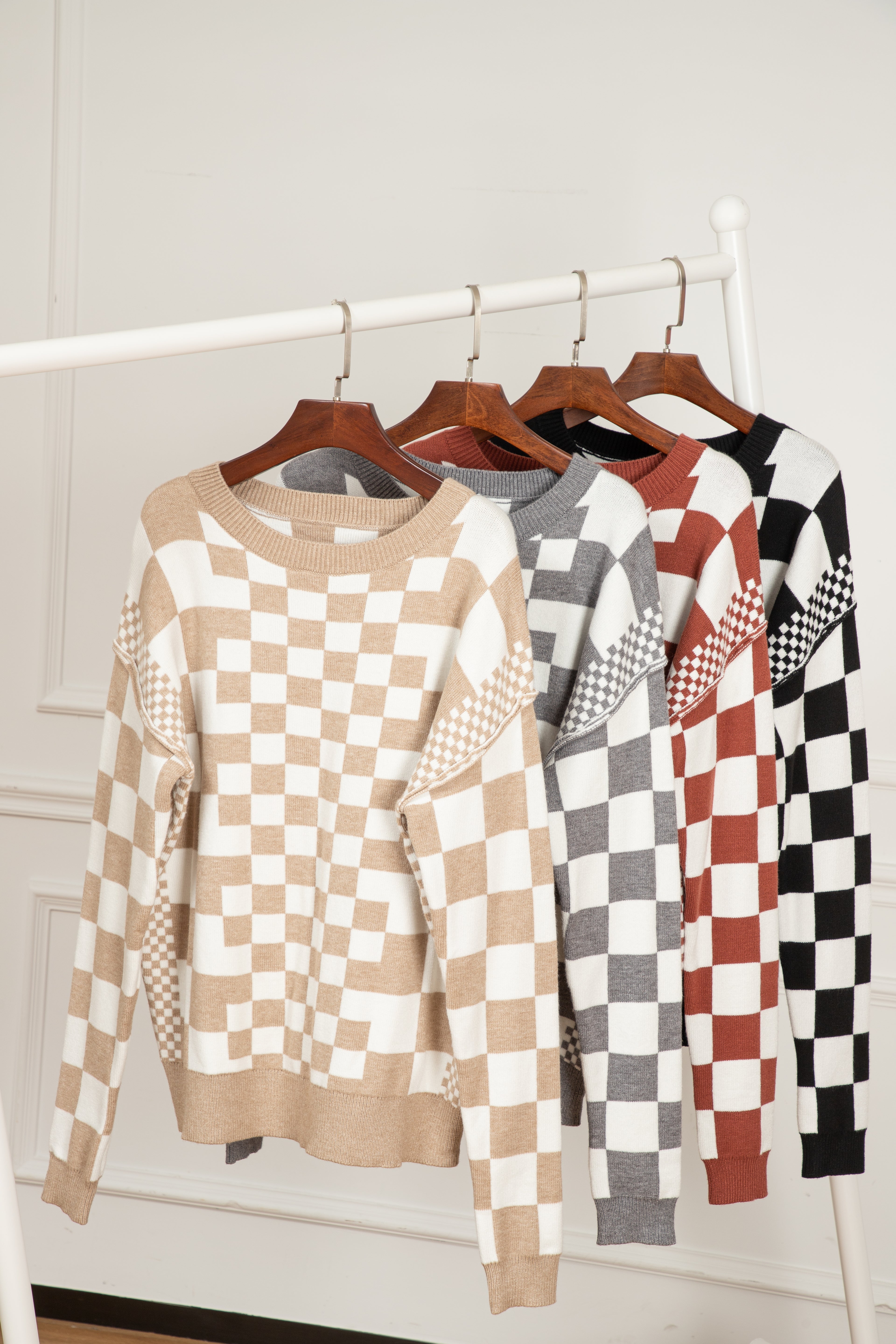 Smoky Plaid Soft Knit Jumper