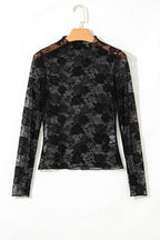 Sheer Floral Lace Top
