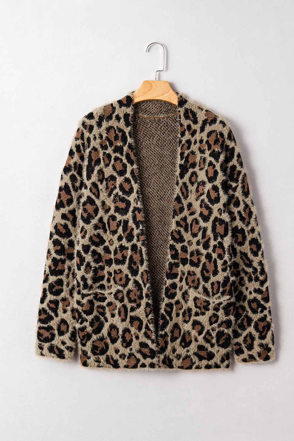 Brown Leopard Open Cardigan