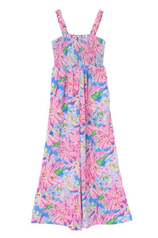 Smocked Wide Leg Jumpsuit - Fashionfitz