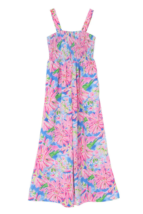 Smocked Wide Leg Jumpsuit - Fashionfitz