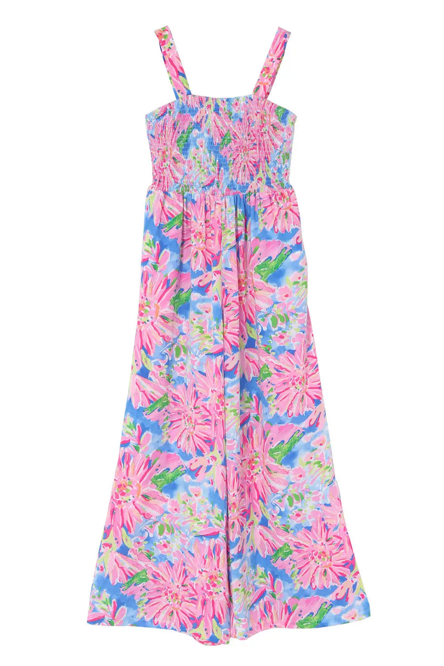 Smocked Wide Leg Jumpsuit - Fashionfitz
