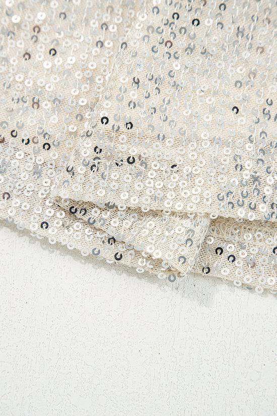 Apricot Sequin Hooded Top - Night Out