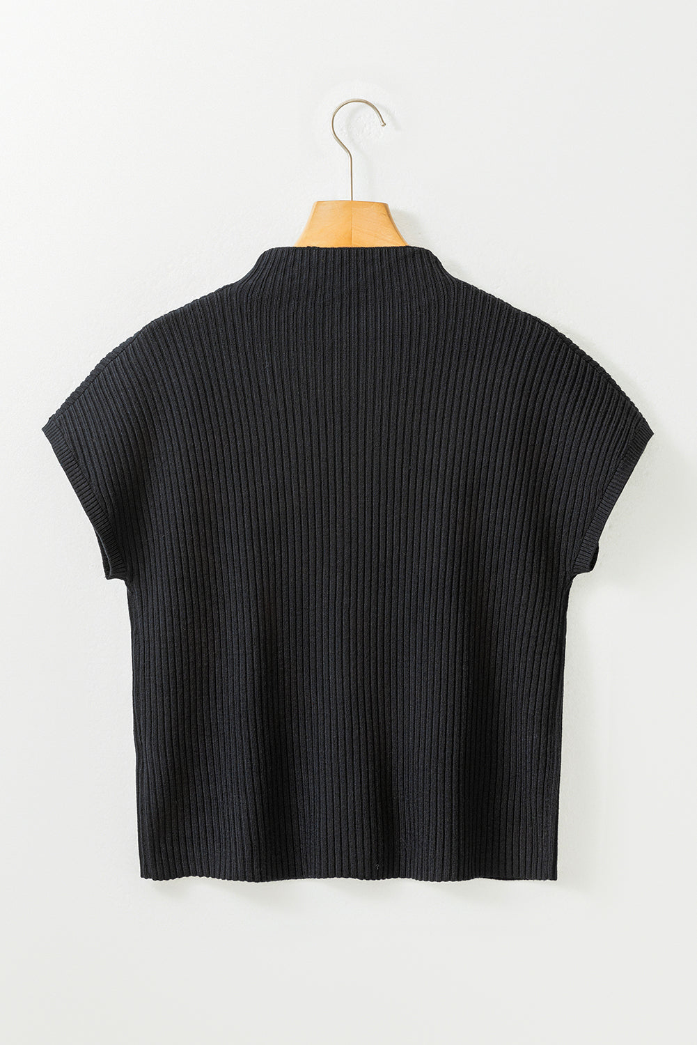 Oatmeal Patch Pocket Ribbed Knit Short Sleeve Sweater Dress