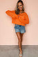 Carrot Crochet Scallop Edge Sweater