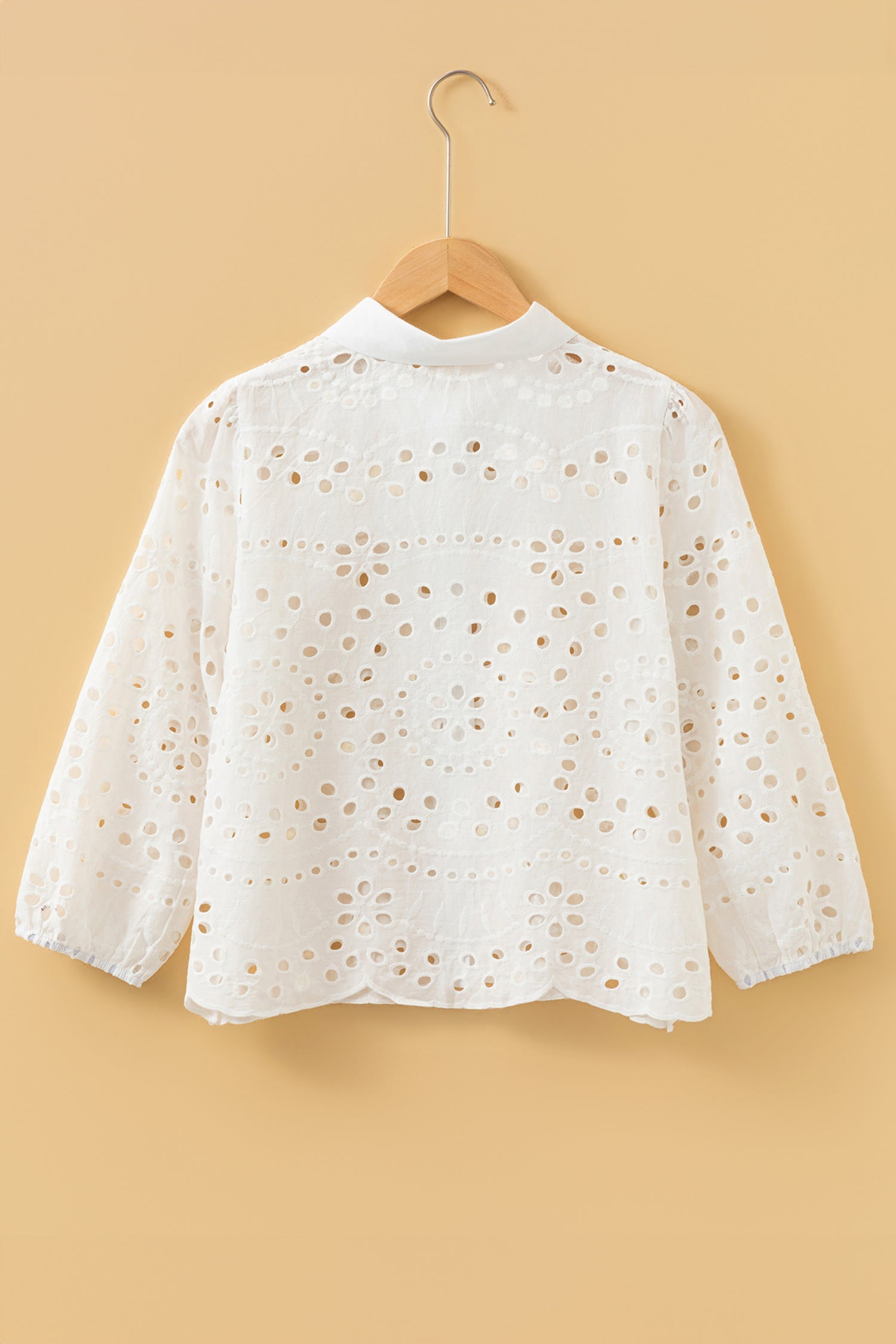 White Cutwork Embroidered Crop Top