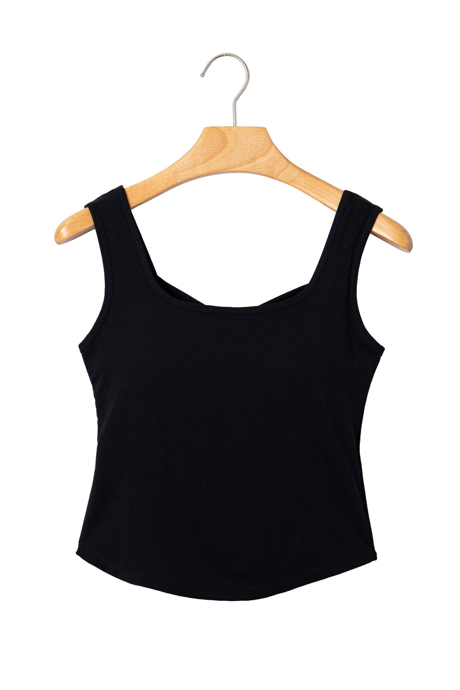 Black Twisted Cross Back U Neck Bra Insert Tank Top Women UK