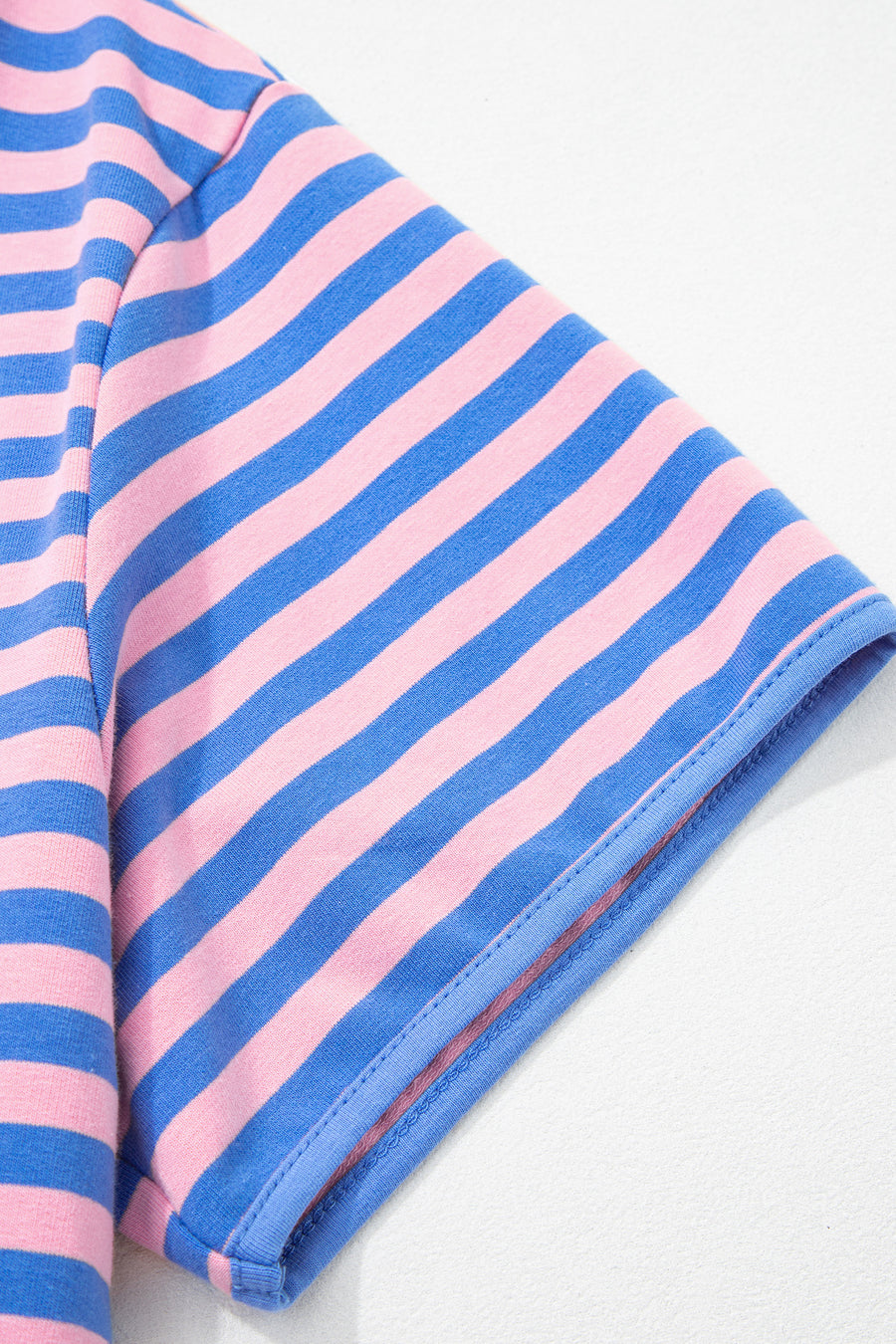 Stripe Short Sleeve Top &amp; Drawstring Skort Set Women UK