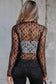 Sheer Floral Lace Slim-Fit Top