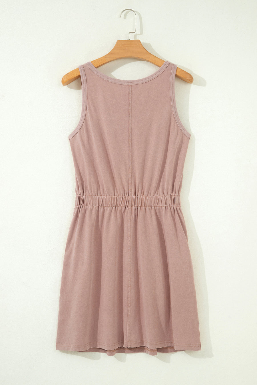 Smoke Gray Mineral Wash Sleeveless Mini Dress Women UK — styled outfit look | Fashionfitz UK
