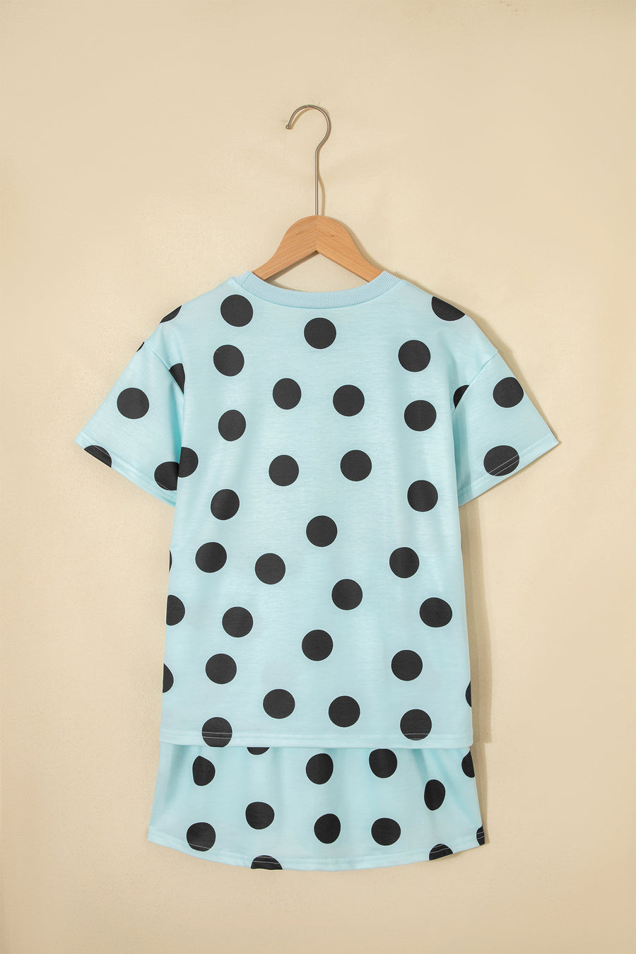White Polka Dot Short Sleeve Top Casual Skort 2pcs Outfit