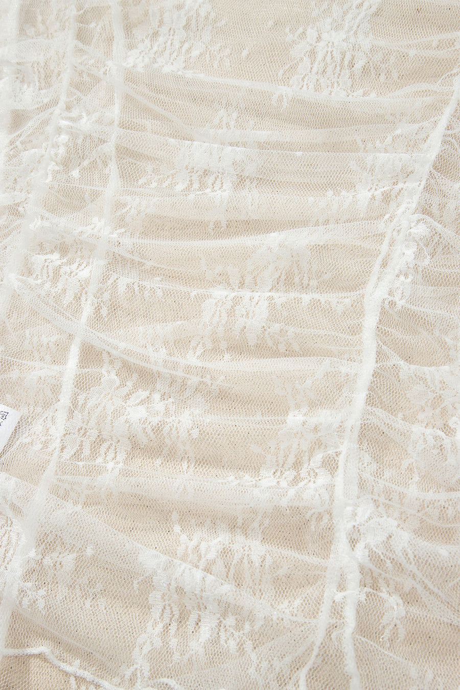 Exposed Seam Ruched Sheer Floral Mesh Top Women UK — lifestyle shot | Fashionfitz UK