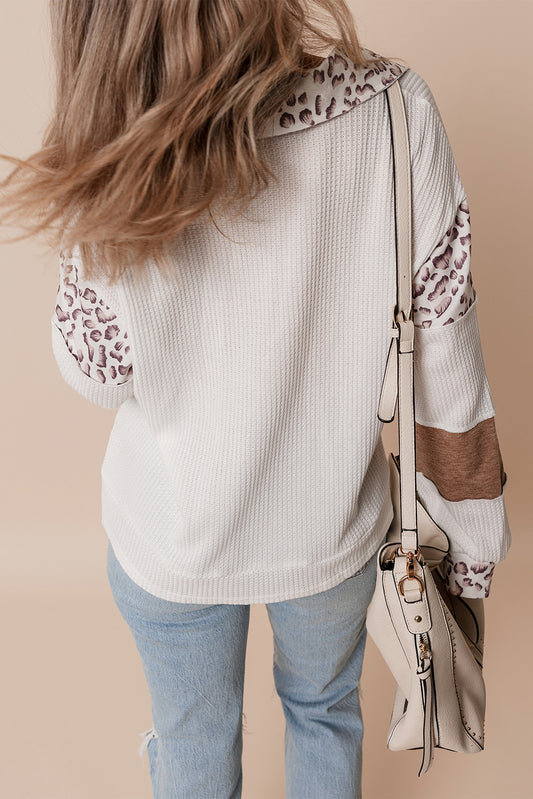 Embroidered Graphic Leopard Top