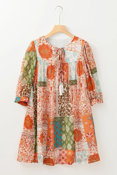 Paisley breeze chiffon dress - boho style