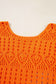 Carrot Crochet Scallop Edge Sweater