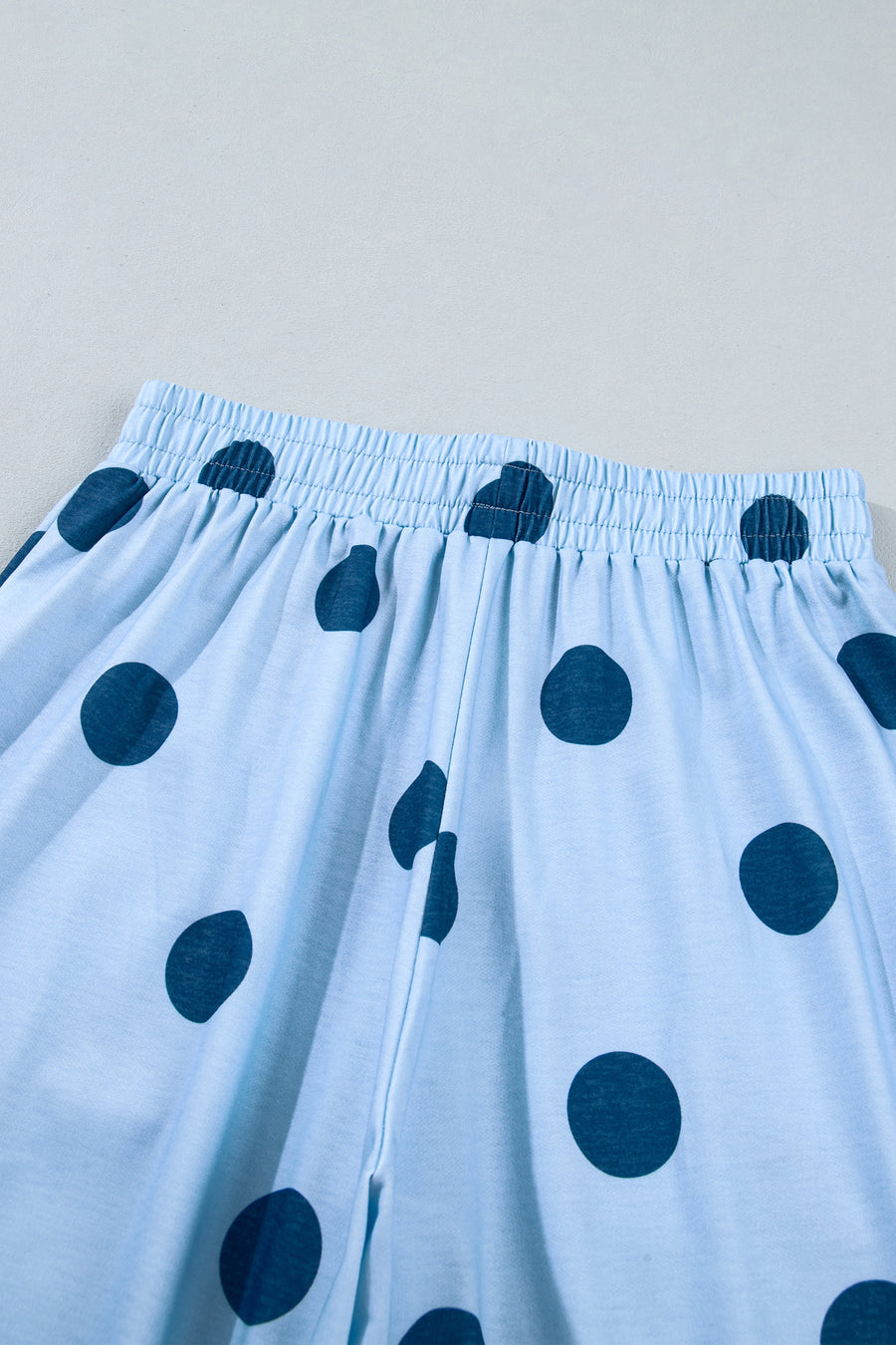 Brown Polka Dot Wide Leg Elastic Waist Casual Pants Women UK