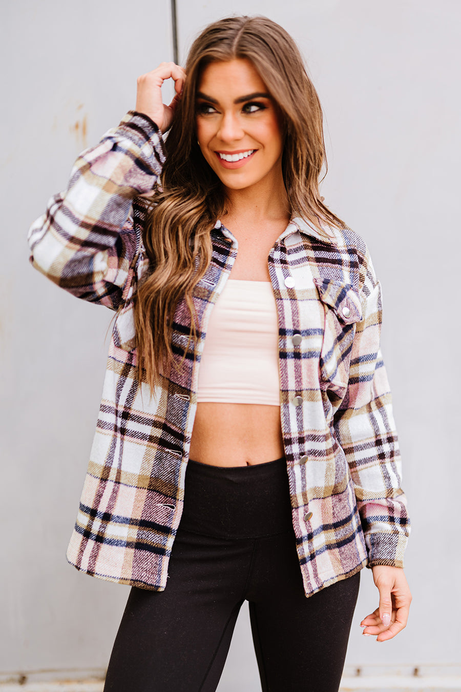 Oversized Plaid Shacket Women UK