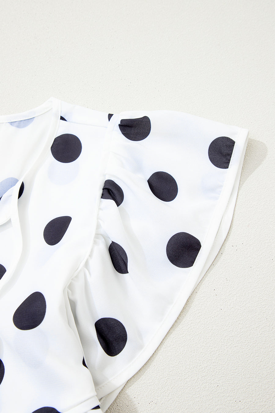 Polka dot babydoll blouse back view | Fashionfitz UK