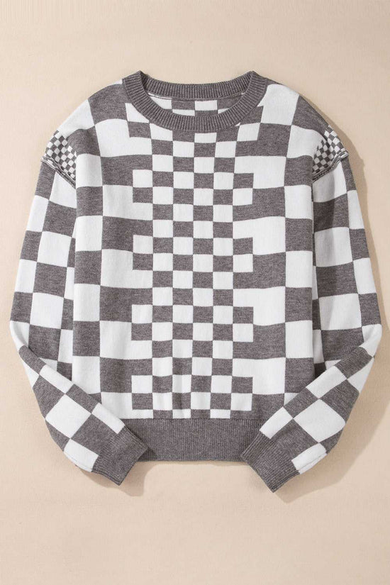 Smoky Plaid Soft Knit Jumper
