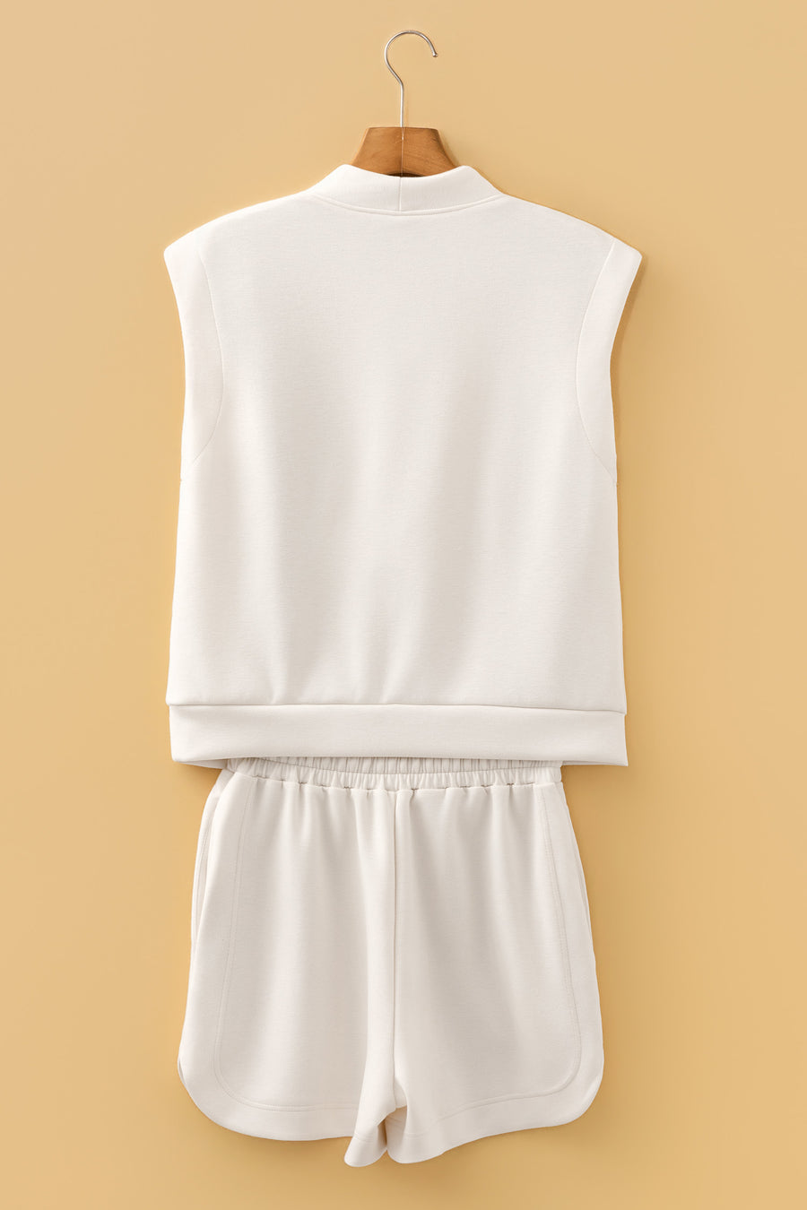Quarter Zip Sleeveless Top & Shorts 2-Piece Set Women UK