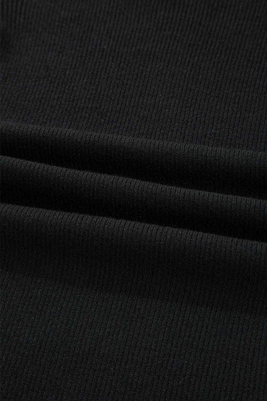 Cold Shoulder Black Sweater