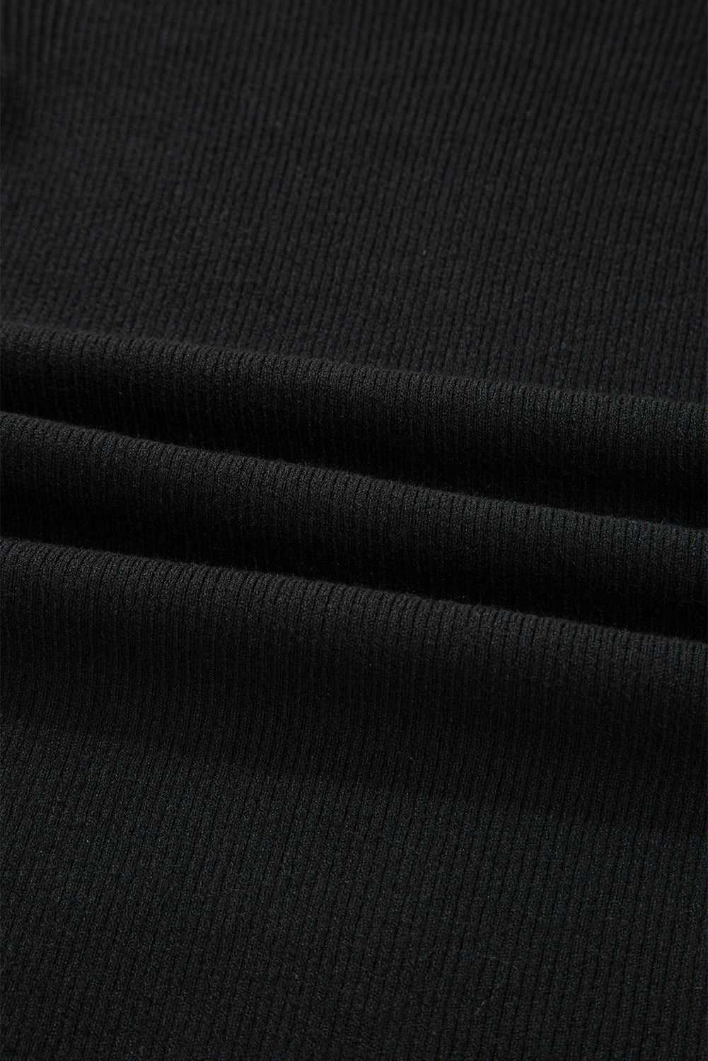 Cold Shoulder Black Sweater