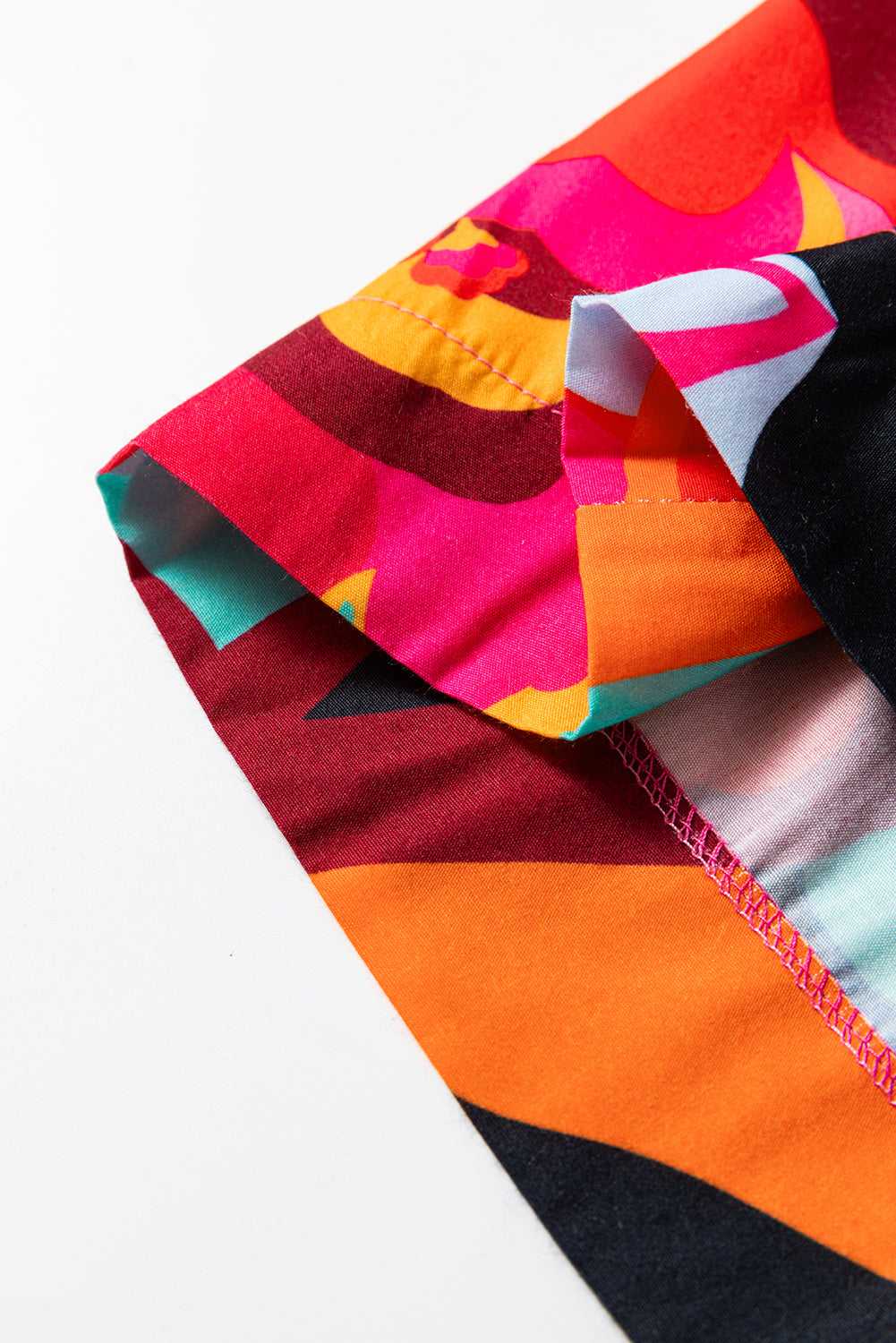 Abstract Floral Babydoll Blouse