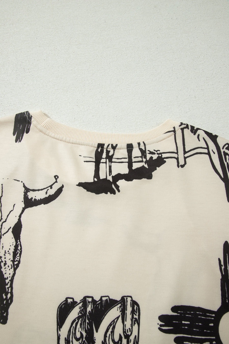 Retro Western Print Graphic T-Shirt Women UK