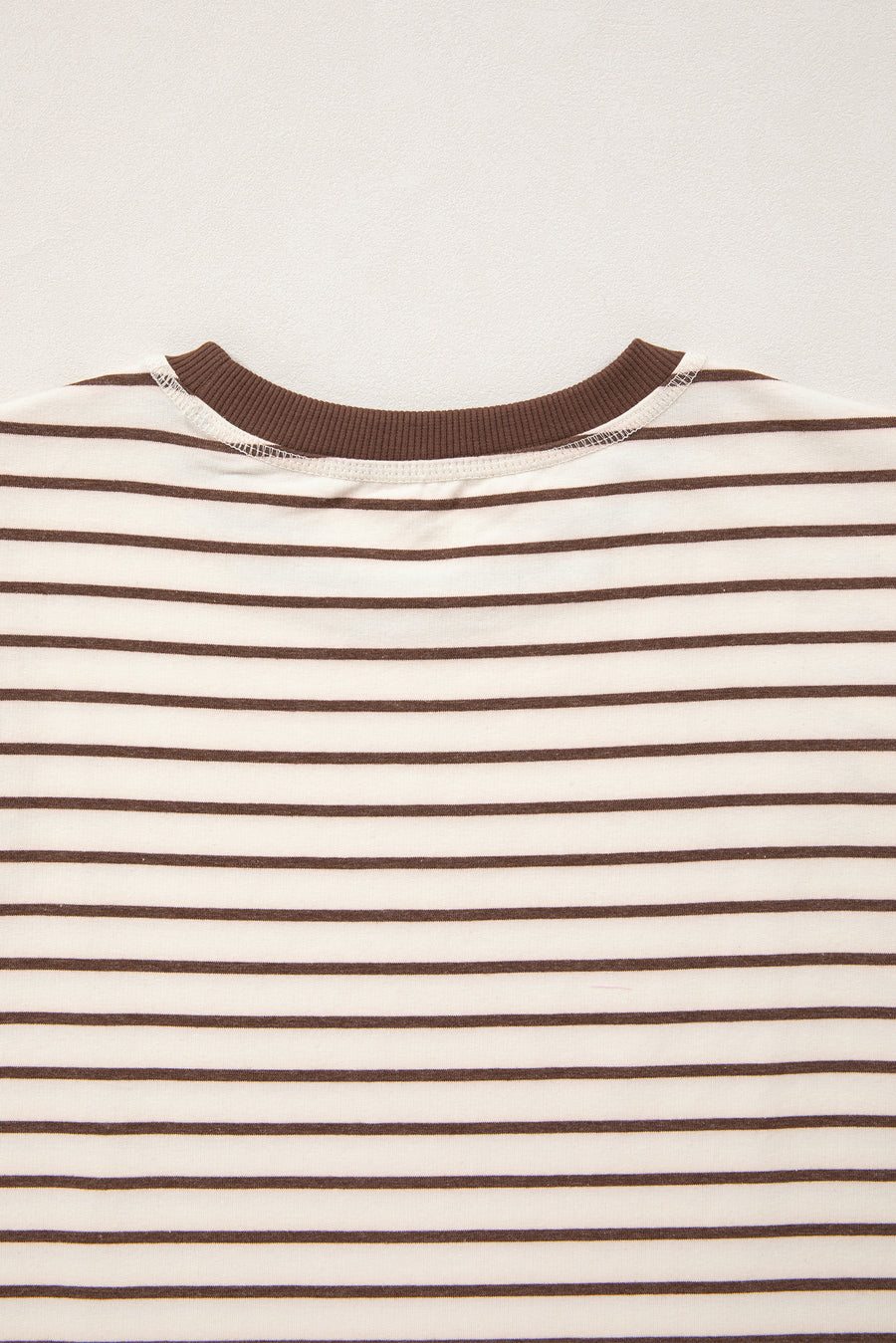 Red Stripe Ribbed Round Neck Trim Loose Tank Top Women UK