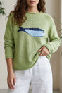 Fish knit oversized round neck sweater women UK | Fashionfitz