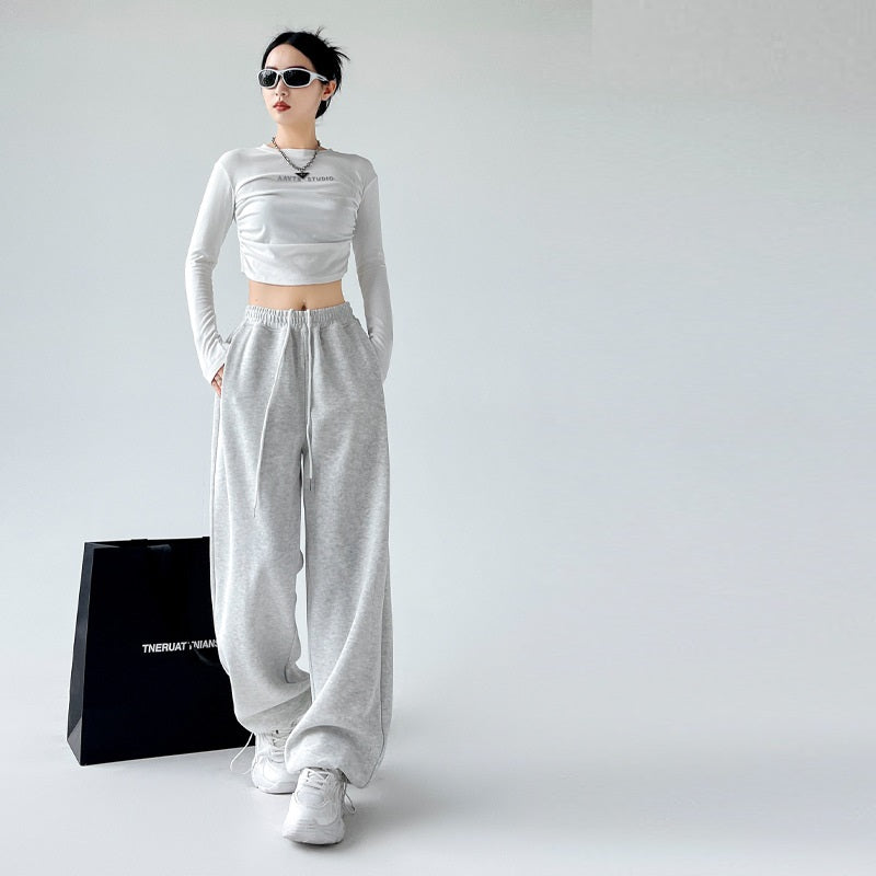 High waist loose trousers UK — regular and extended length options