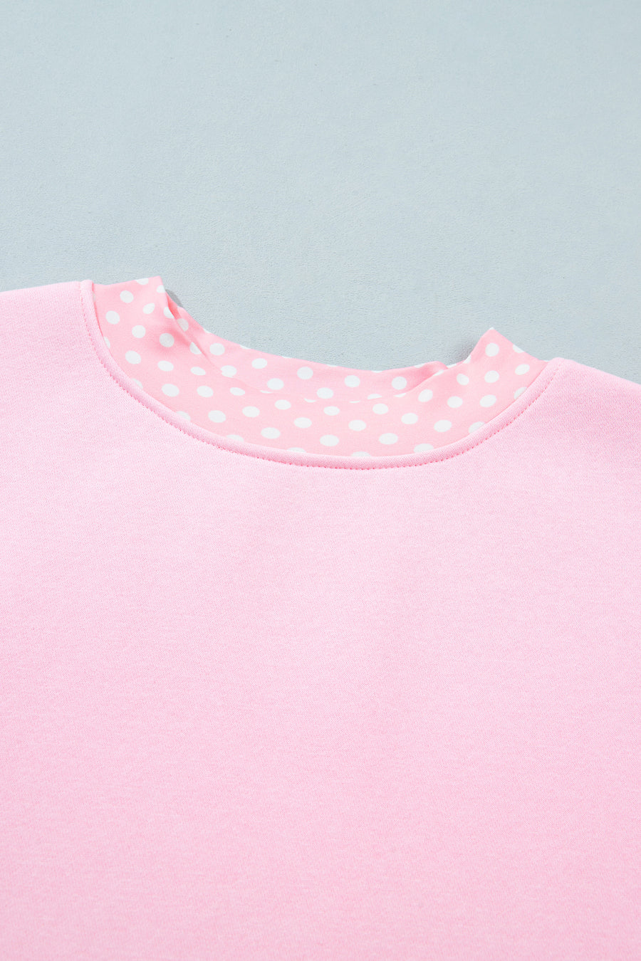 Pink Polka Dot Colour Block Oversized Sweatshirt Women UK