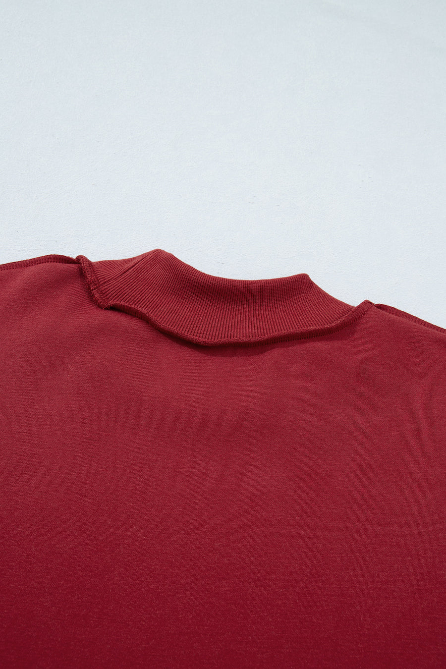 Drop Shoulder Reversible Mock Neck Sweatshirt Women UK