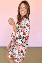 Floral Contrast Shift Dress