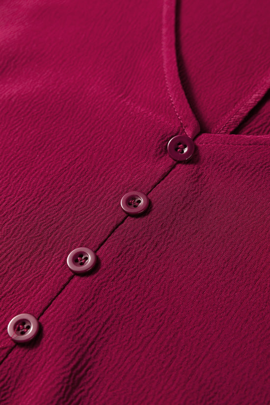 Burgundy Long Sleeve Tiered Maxi Dress