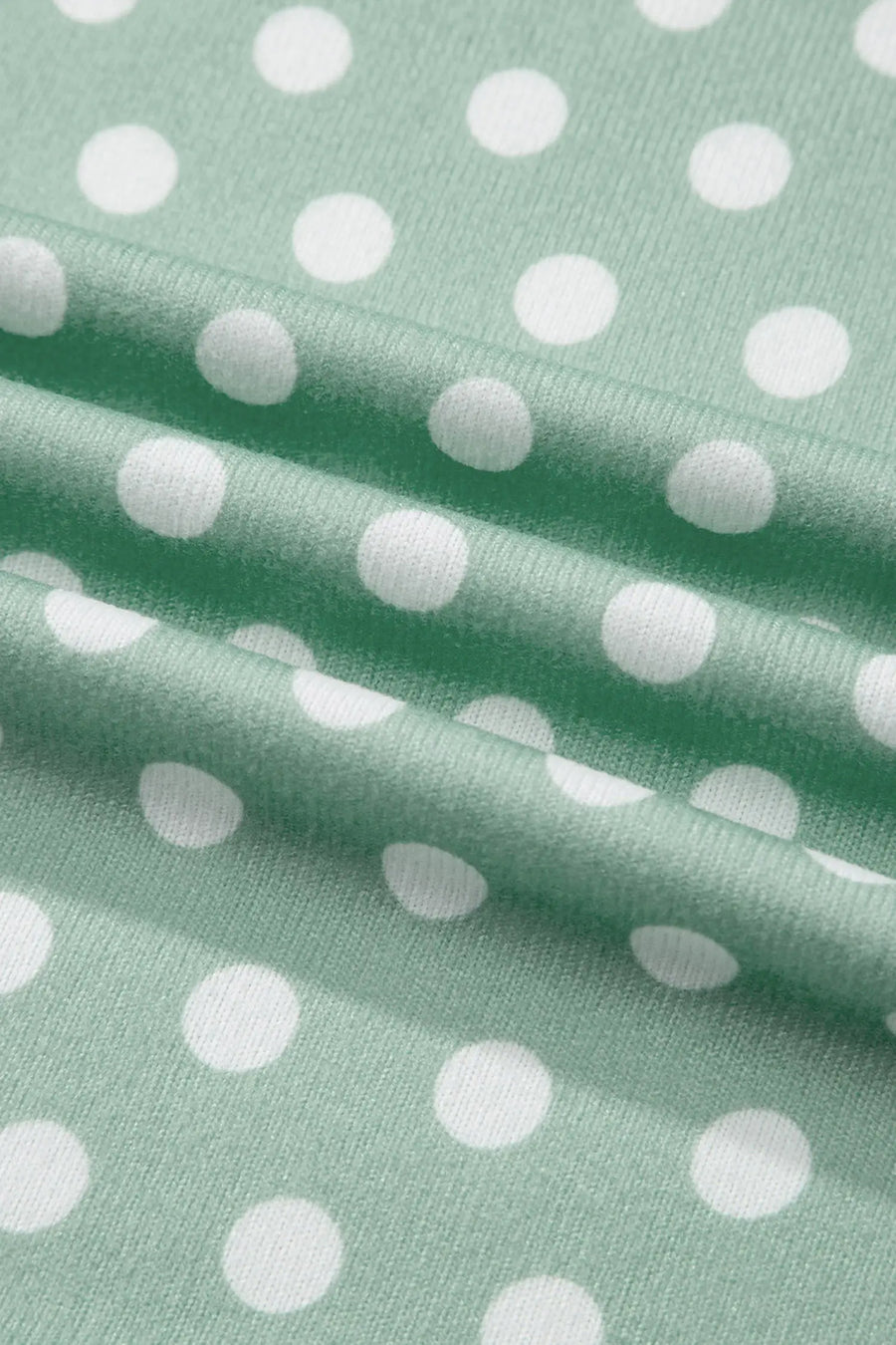 Polka Dot Print Round Neck Short Sleeve Top & Shorts Co-Ord Set